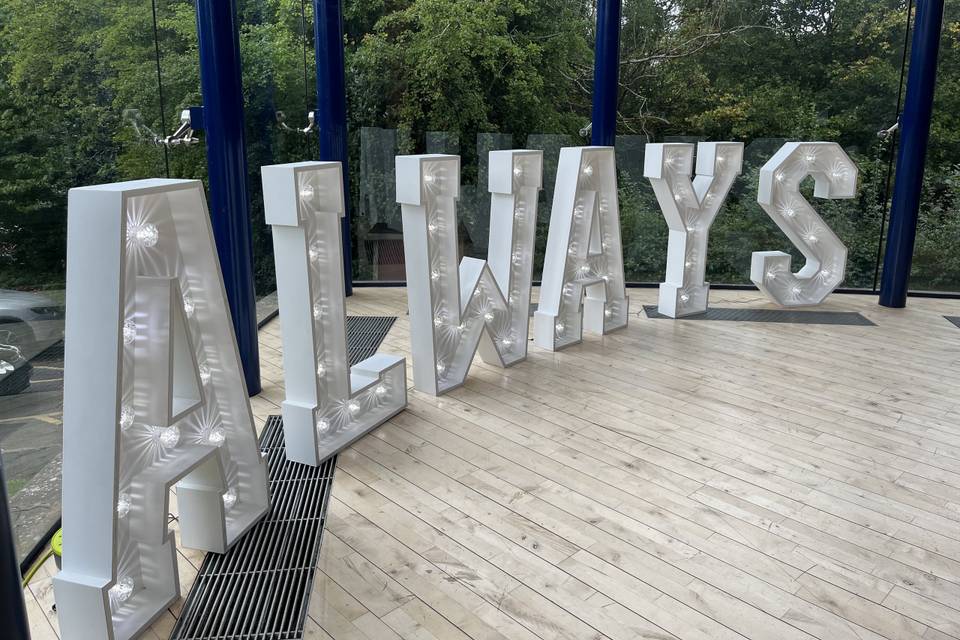 4ft Light Up letters