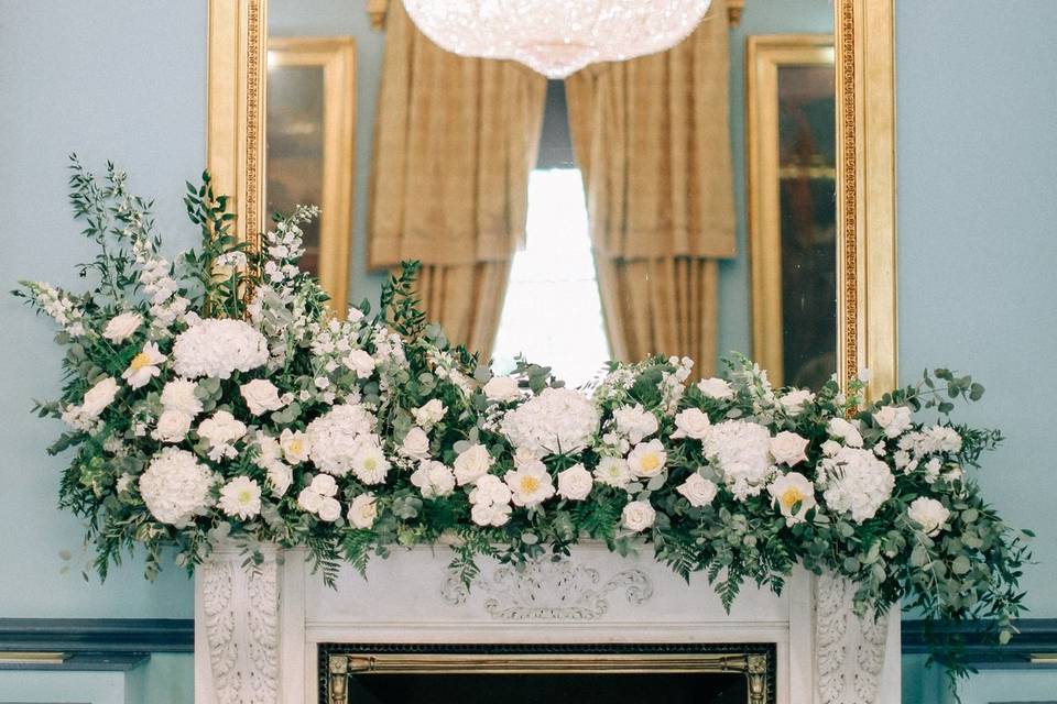 Florals and chandeliers