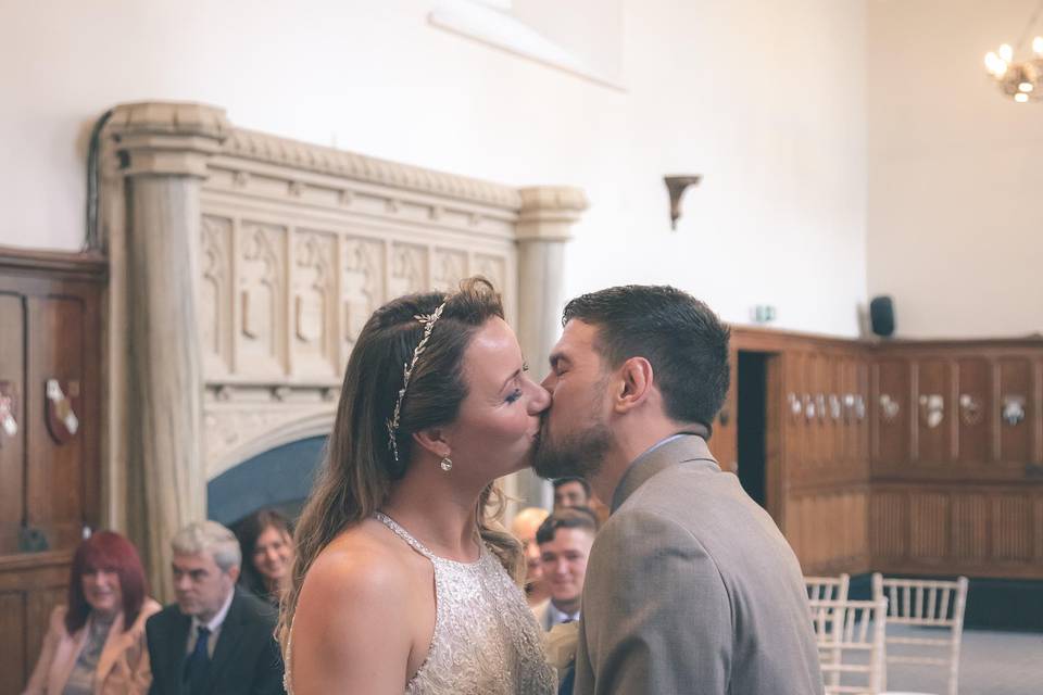 First Kiss as Husband and wife