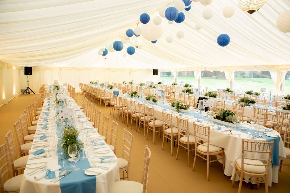 Marquee wedding banquet