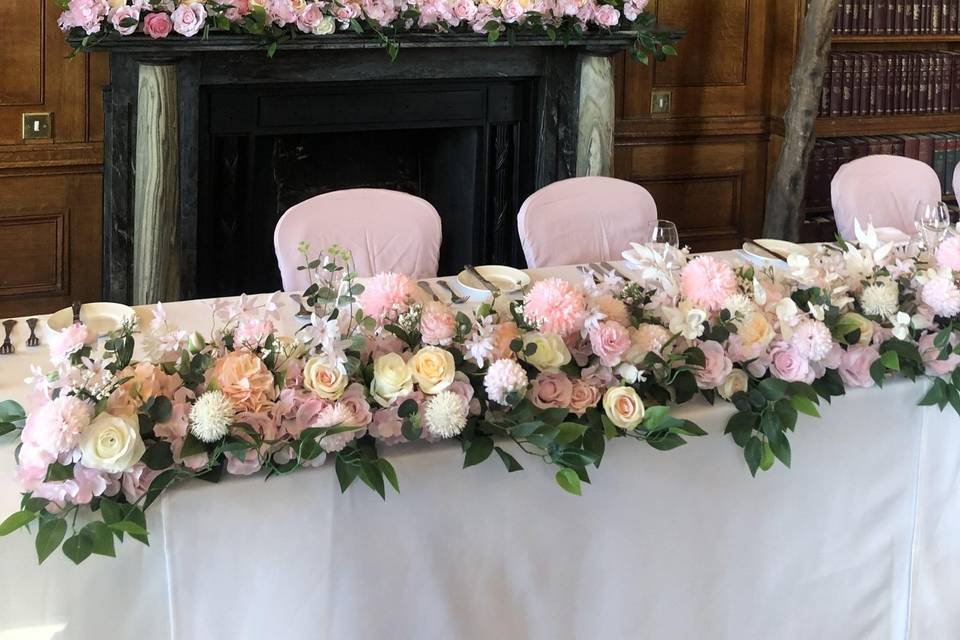 Pink top table