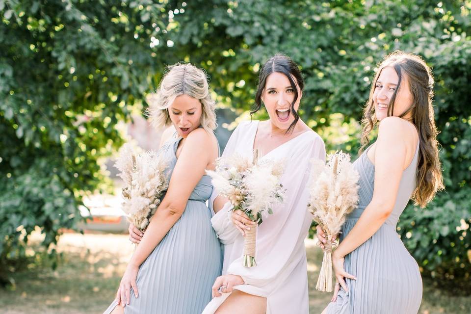 Bride and Bridesmaids