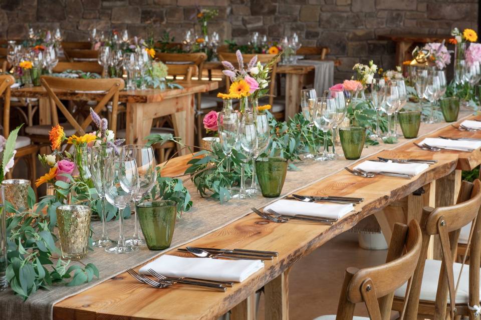 Wedding meal tables