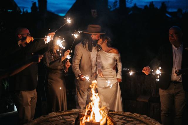 Sparklers at the Firepit