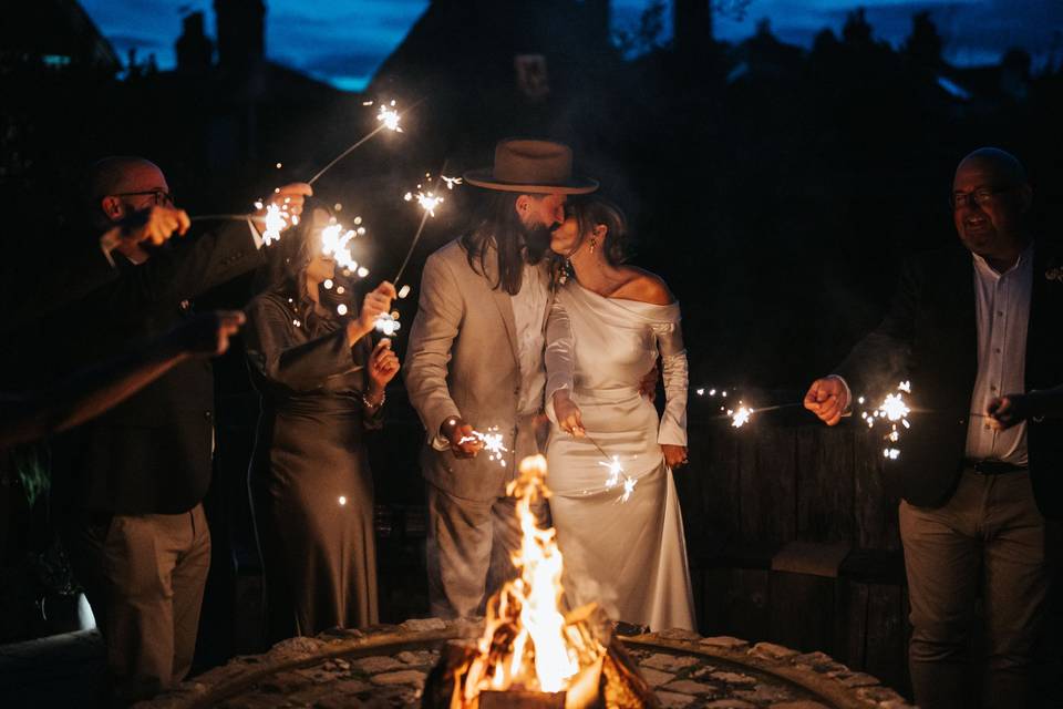 Sparklers at the Firepit