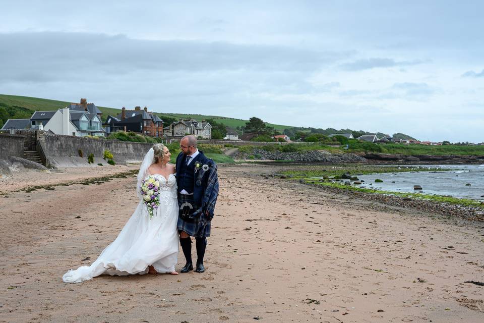 Beach wedding photos