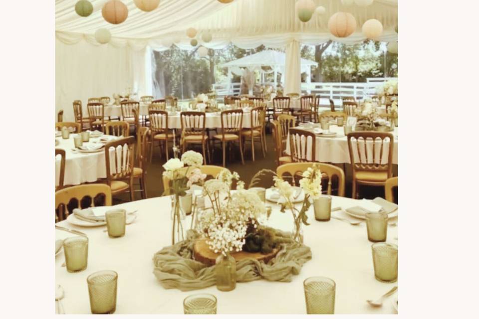 Marquee Reception Decor