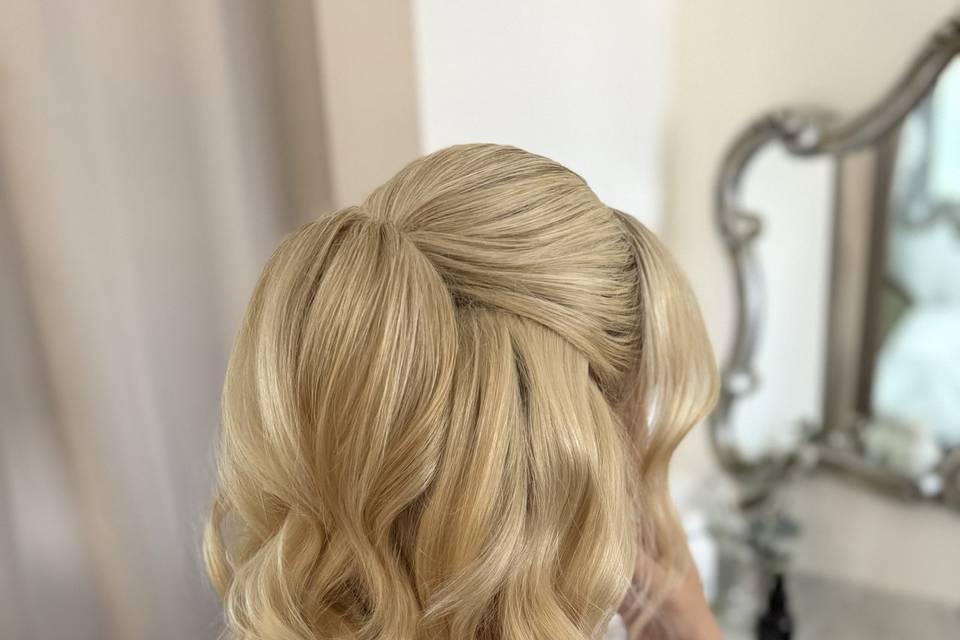 Half up half down pony
