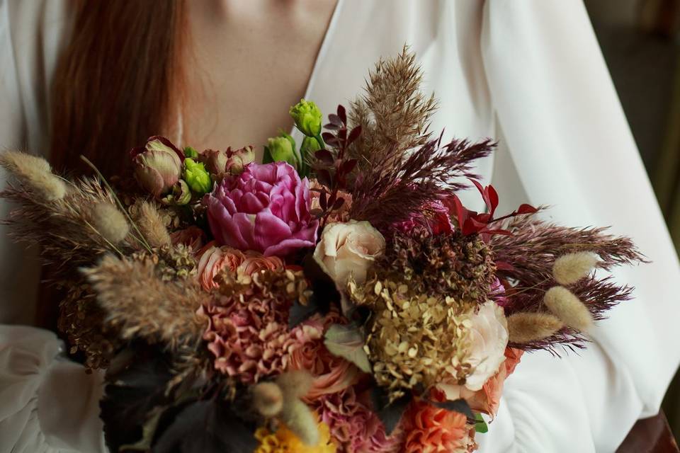 Bride with flowers