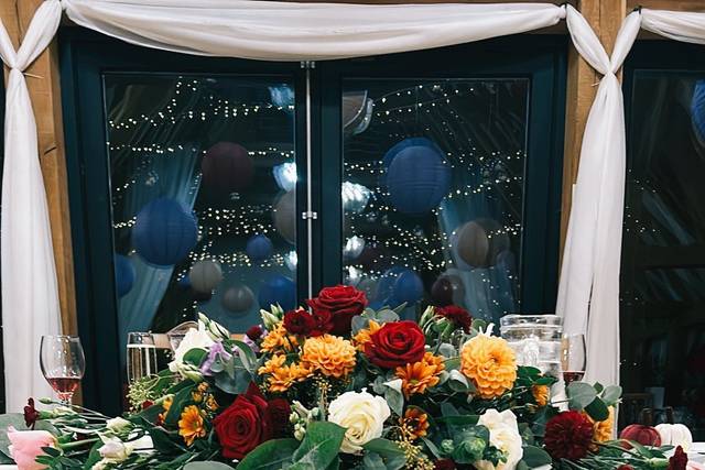 Velvet wedding banner