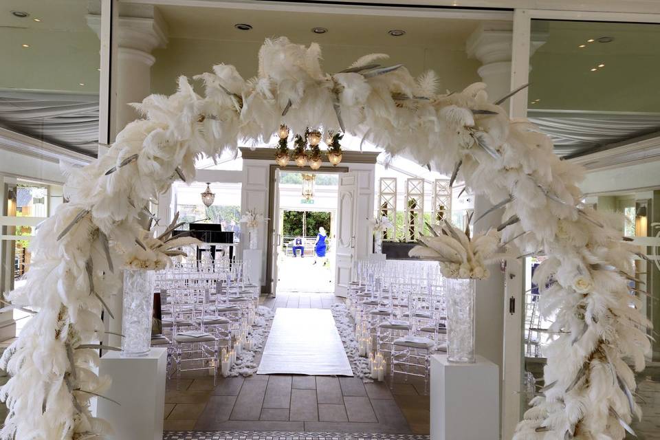 Feather Ceremony Arch Display