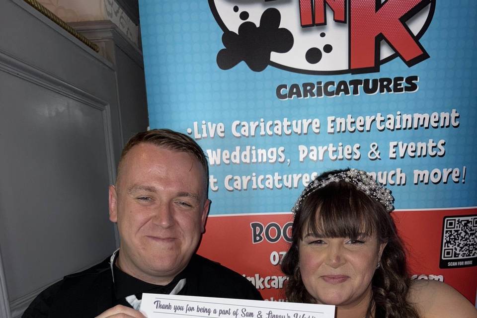 Wedding couple Caricature