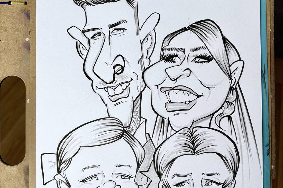 Wedding couple Caricature