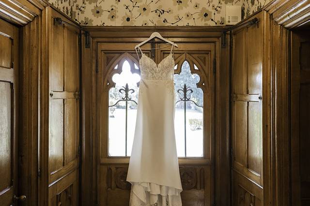 Bride outside