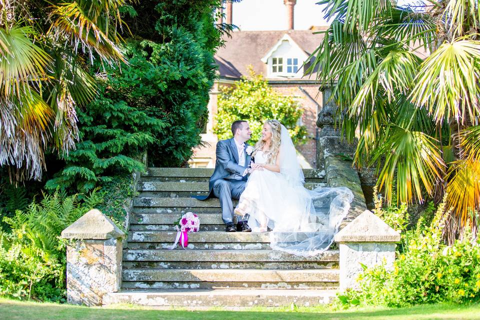 On the Steps in the Gardens