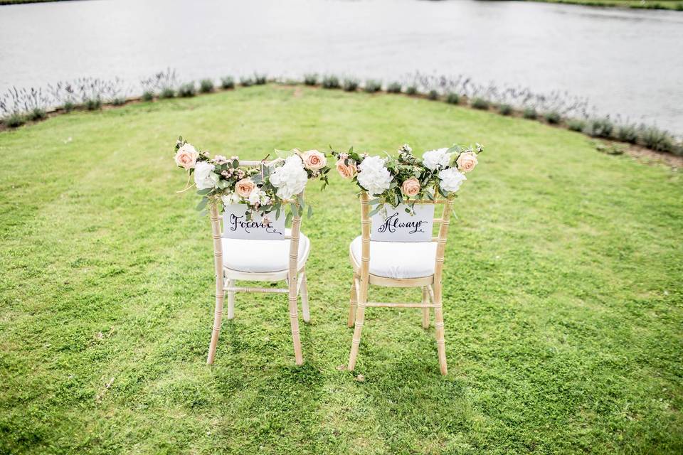 Waterfront wedding ceremony