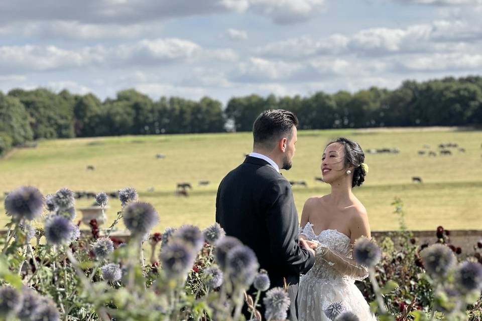 During couple's photo session