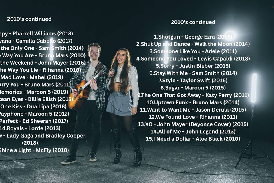 Repertoire List Example