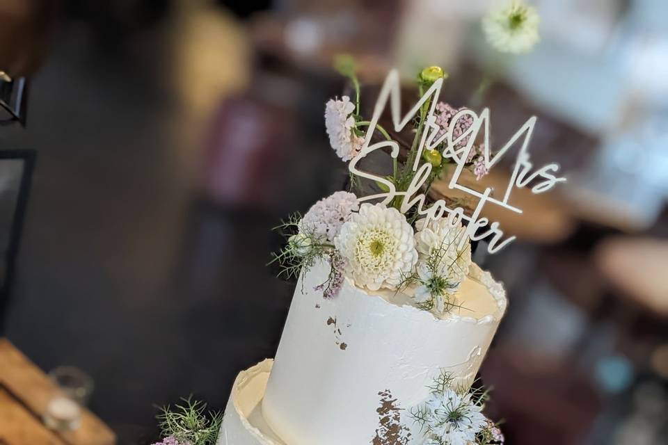 Buttercream wedding cake