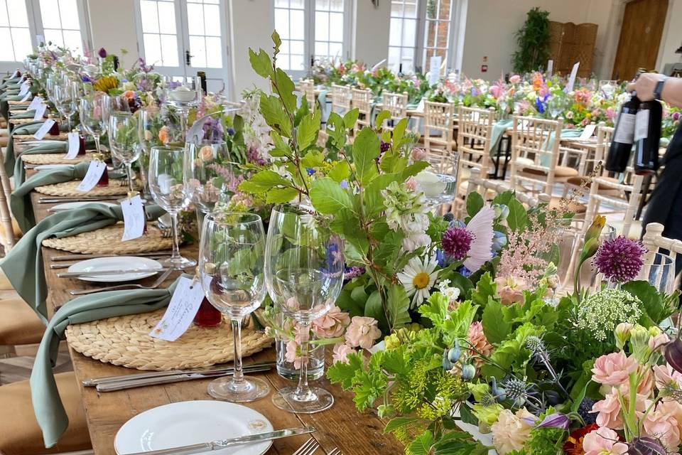 Rustic banquet styling