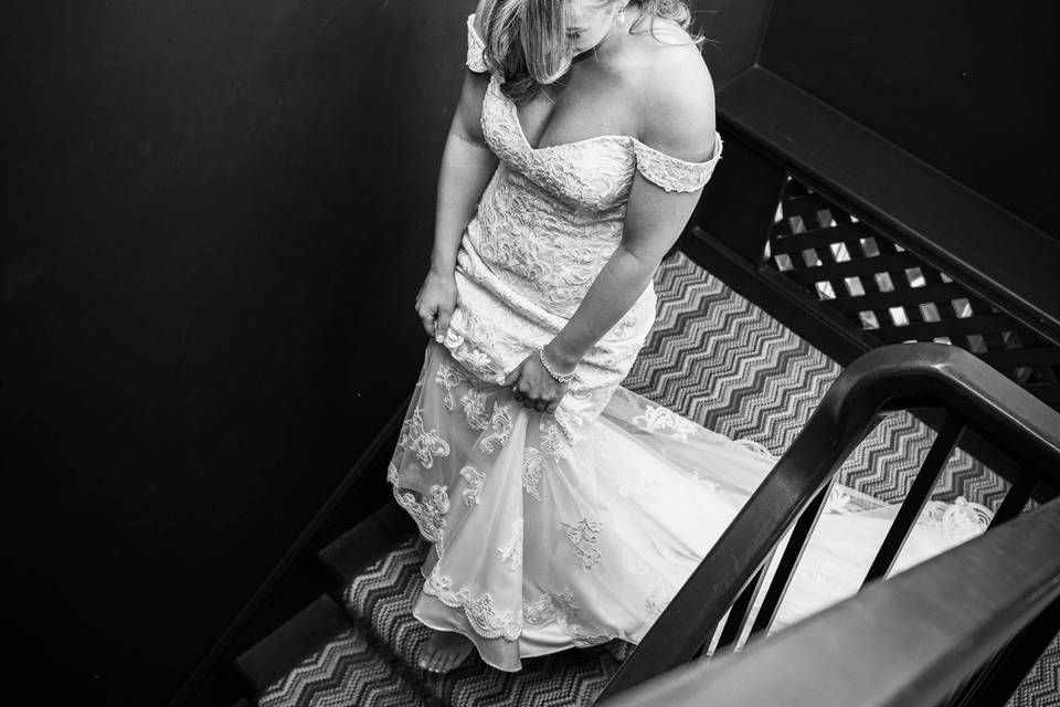 Walking to the ceremony