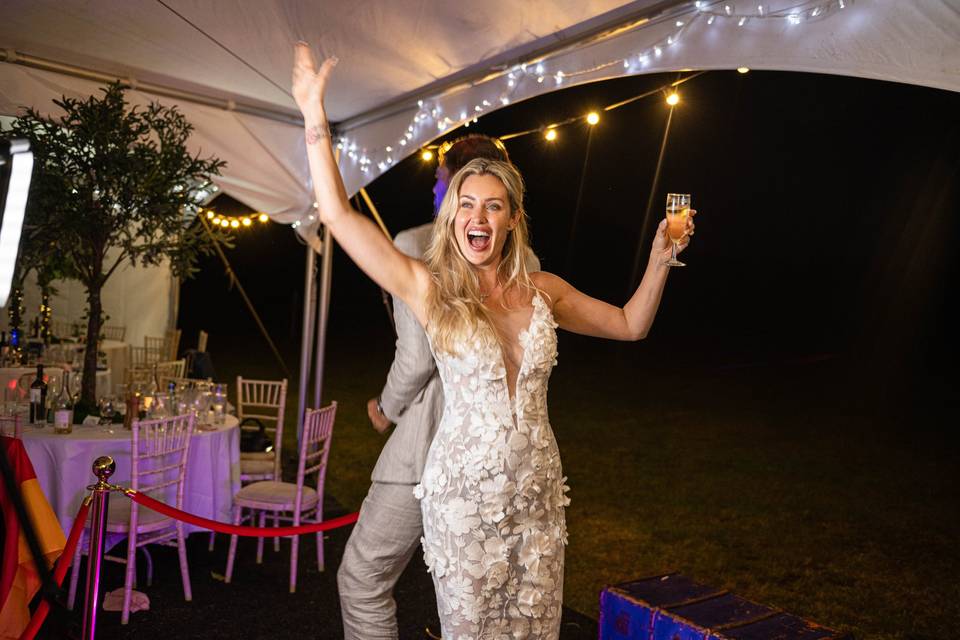 Enjoying a 360 booth