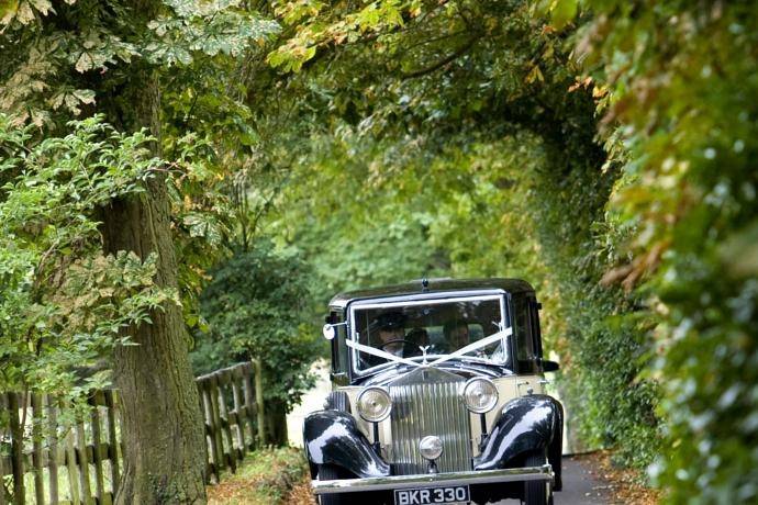 Wedding Car coming up driveway