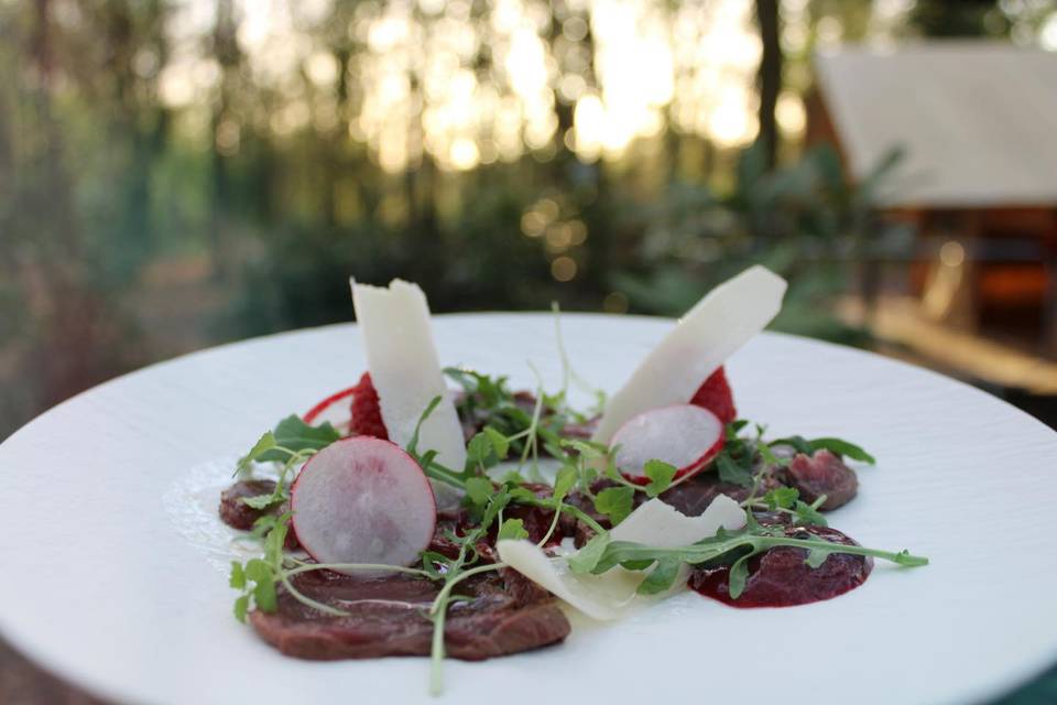 Venison carpaccio