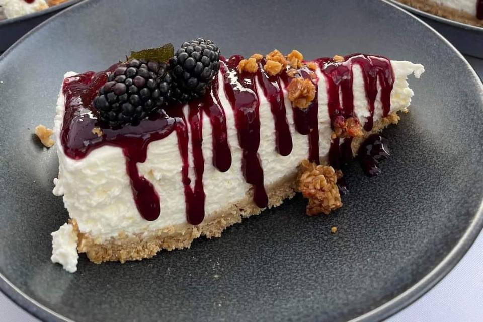 Blackberry & sage cheesecake