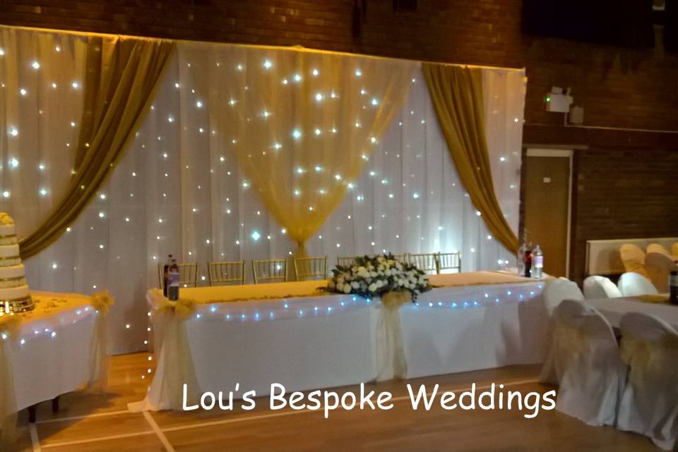 Gold Starlight LED Backdrop