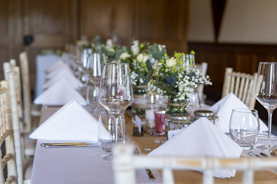 Spring Wedding Table Set Up