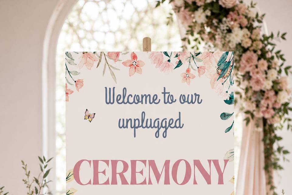 A3 Wedding ceremony sign