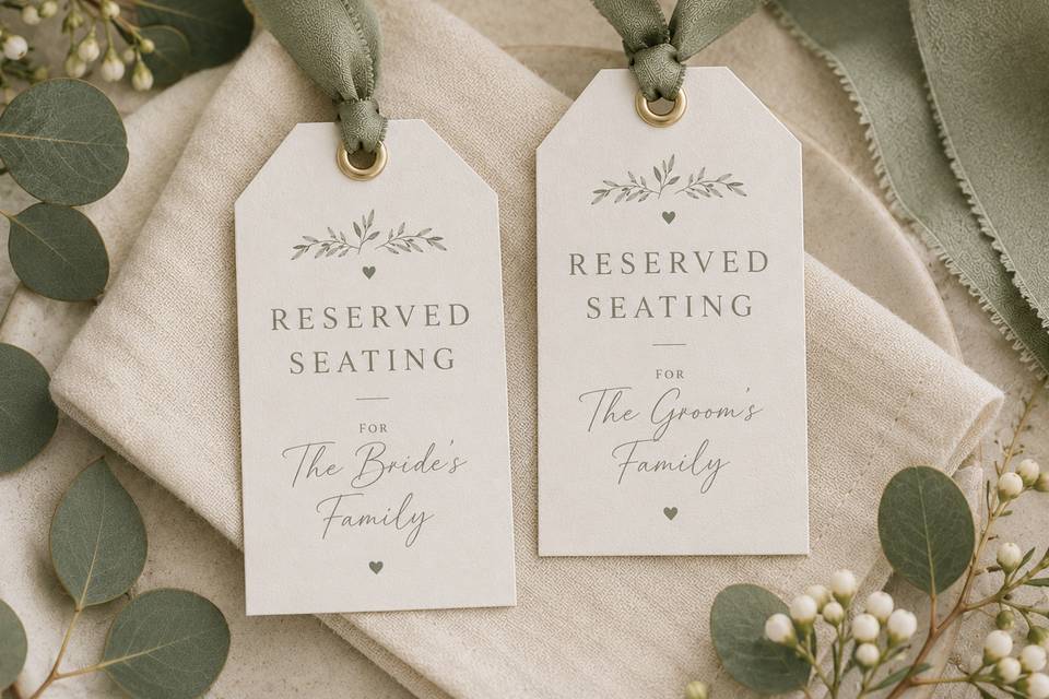 Reserved seating tags