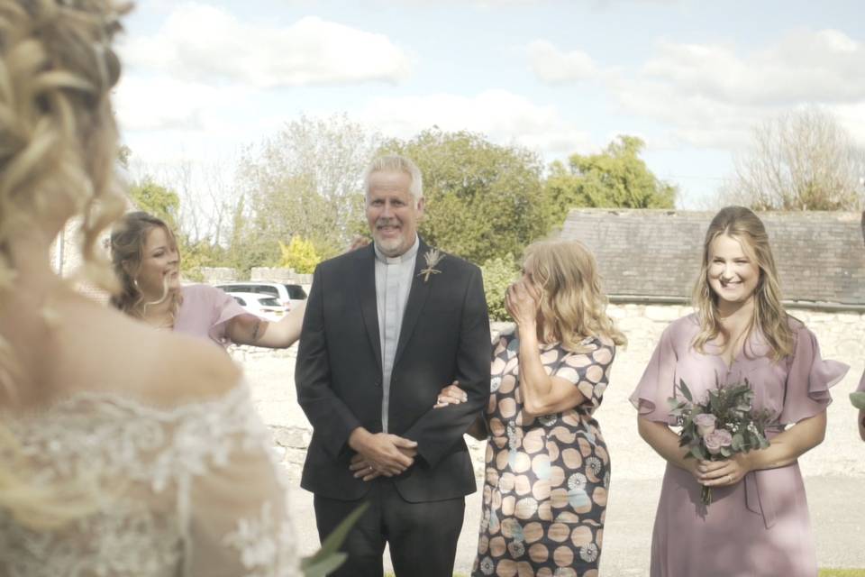 Father sees bride