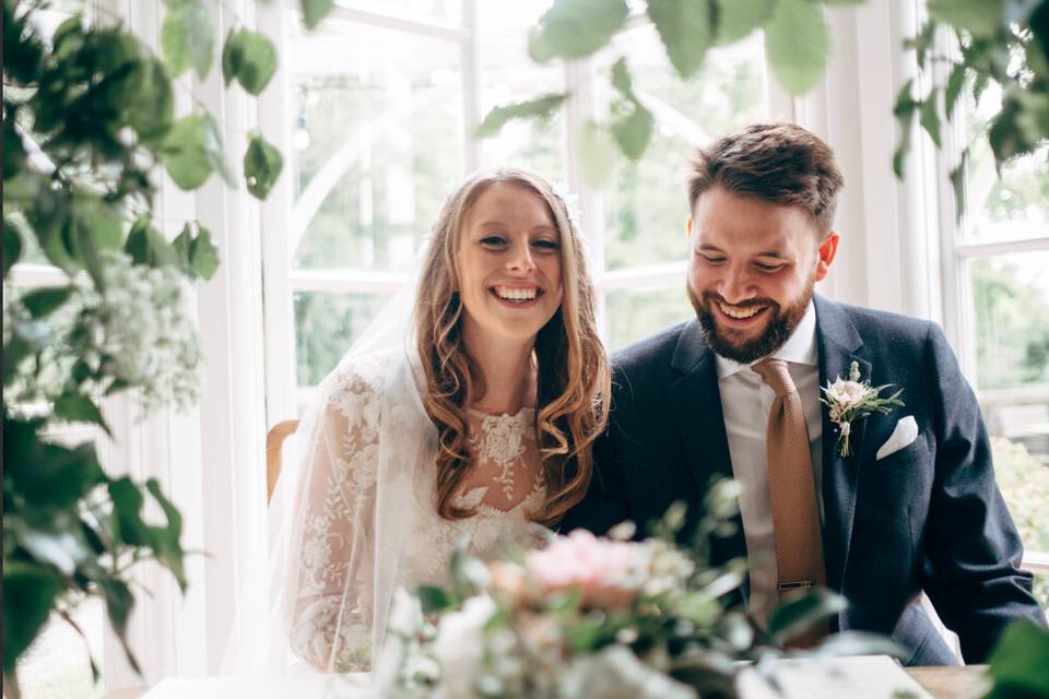 Newlyweds At Top Table