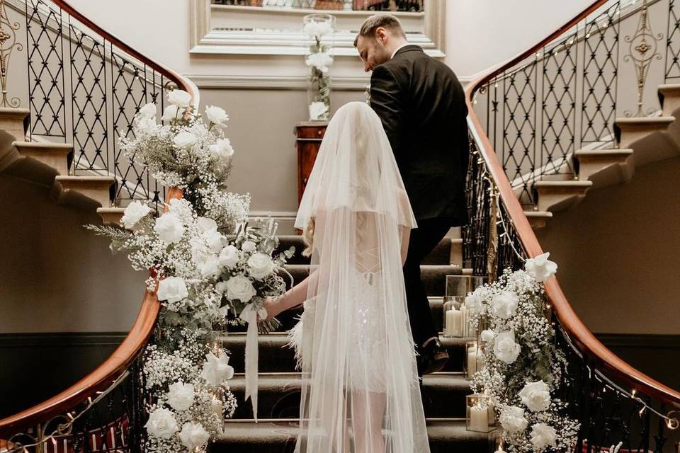 Statement staircase decor