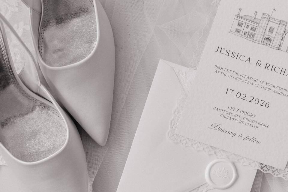 Bridal flatlay