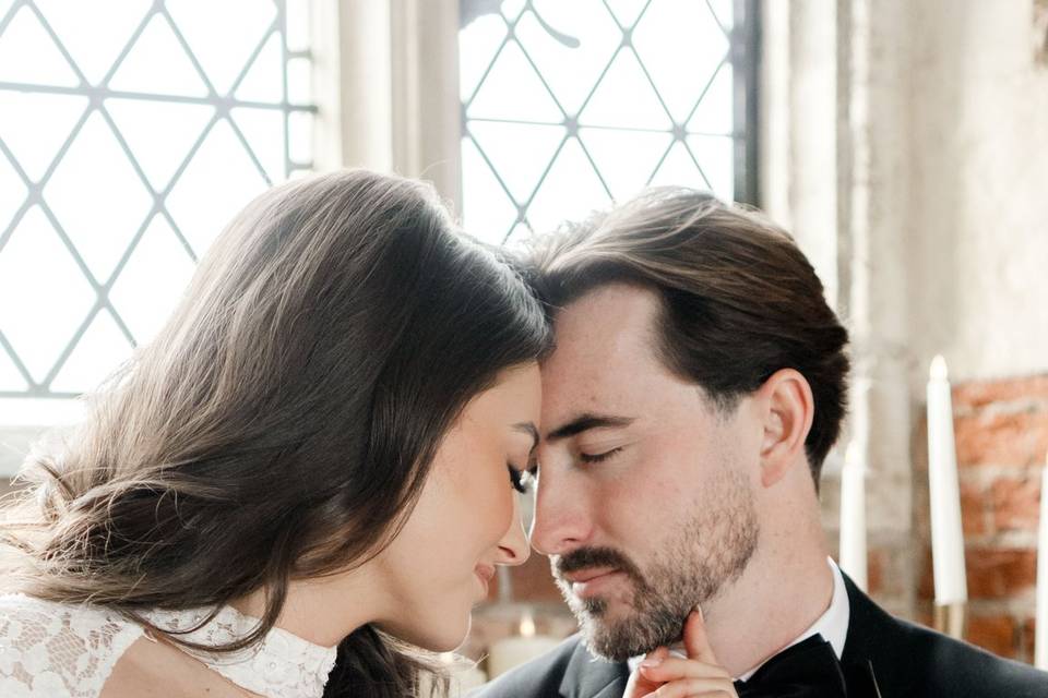 Bride and groom portrait
