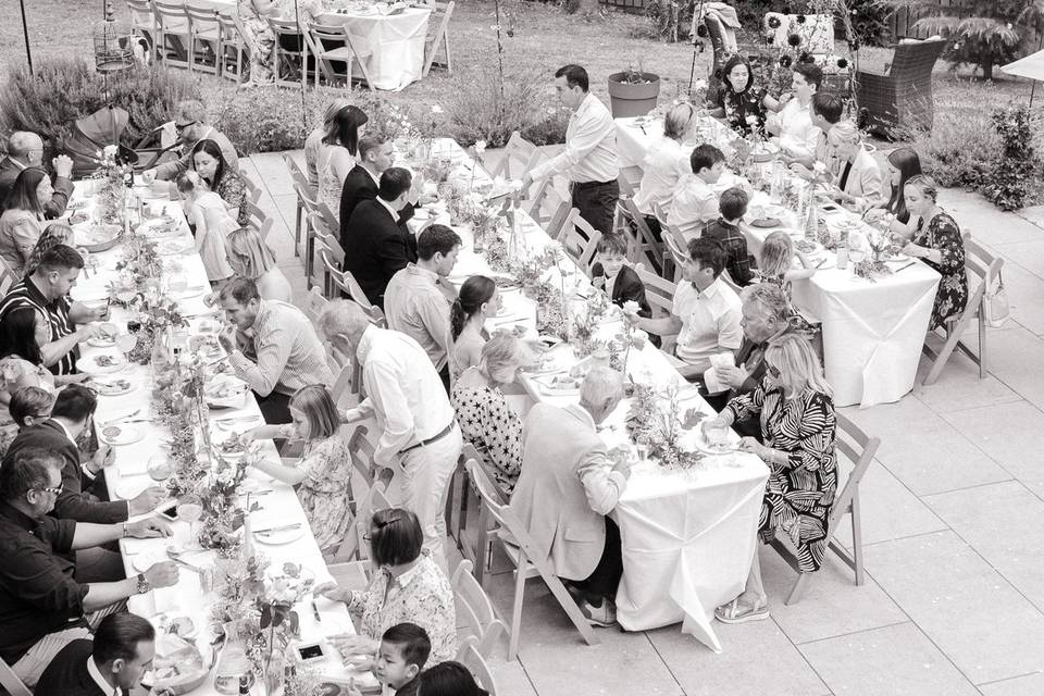 Wedding breakfast outdoor
