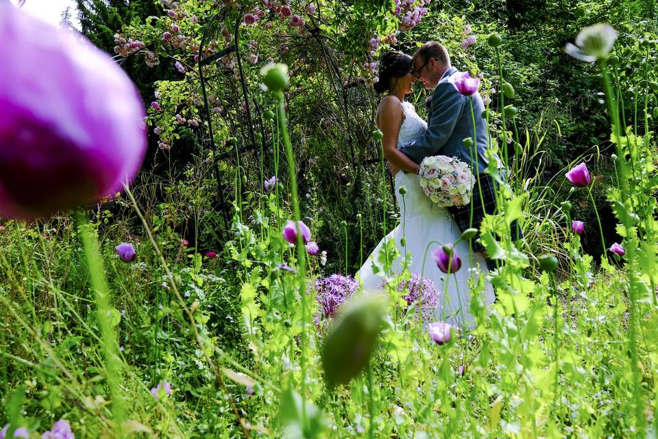 Bride and groom shot