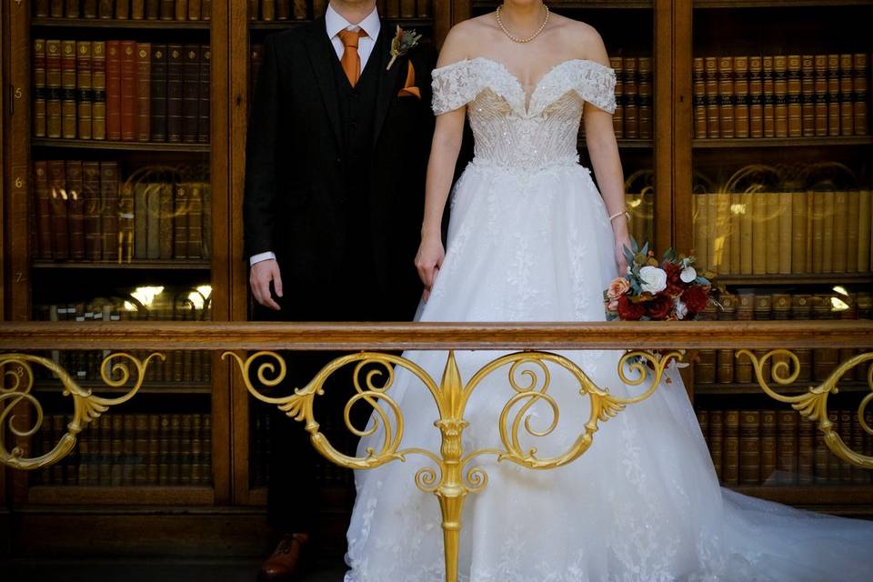 Bride and groom shot