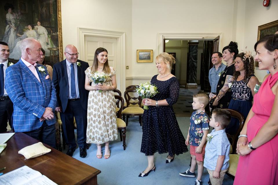 Bride arrival - The Guildhall