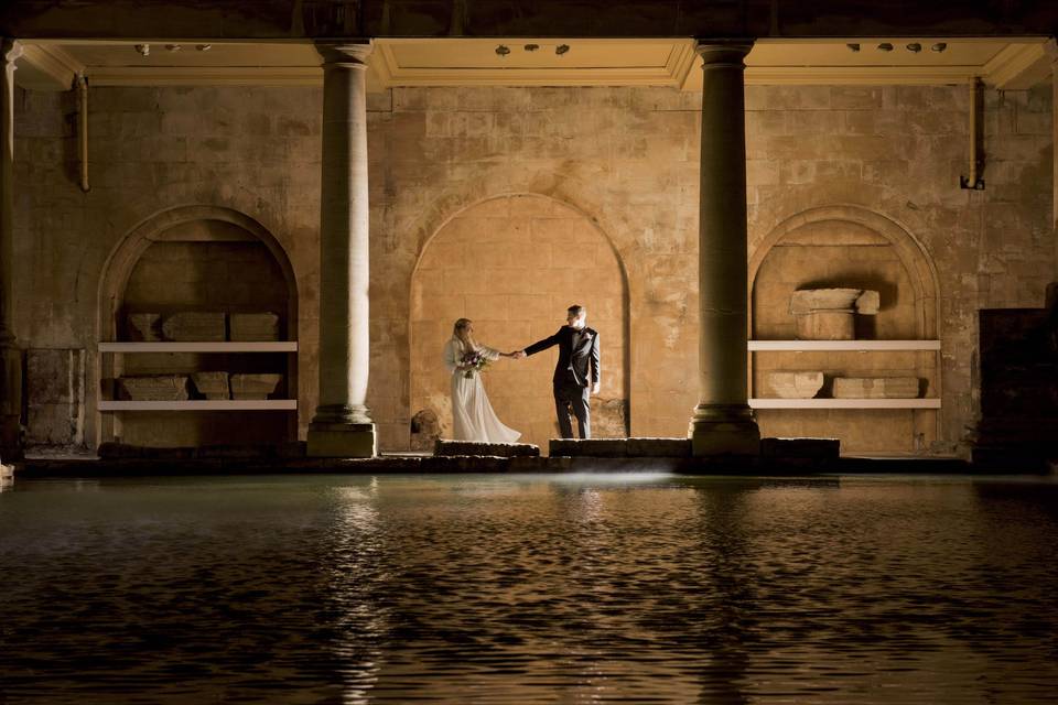 Couple at The Roman Baths