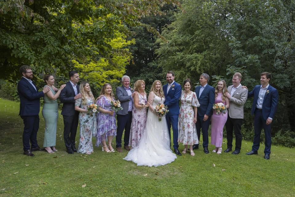 Group wedding photo