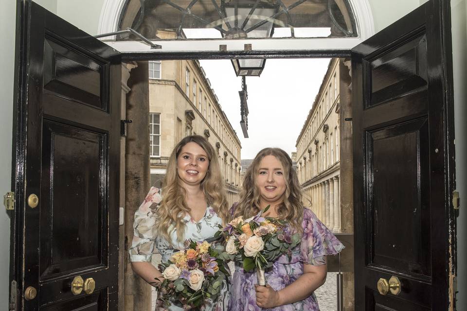 Bridesmaids at The Roman Baths