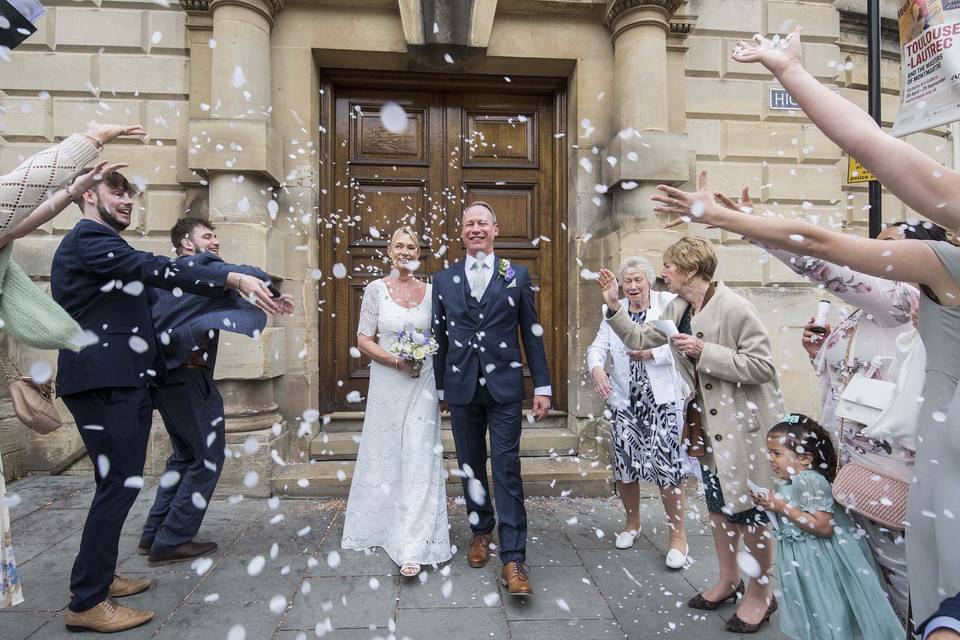 Confetti at The Guildhall Bath