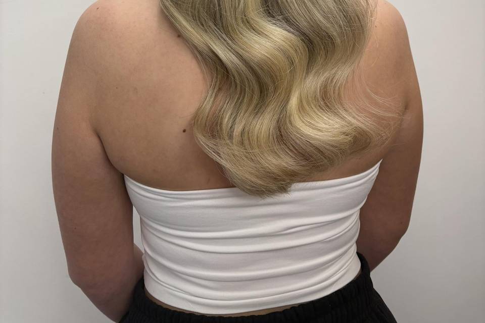 Half up/down French twist