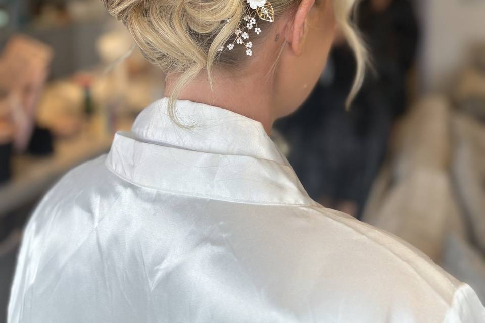 French Twist, into high updo