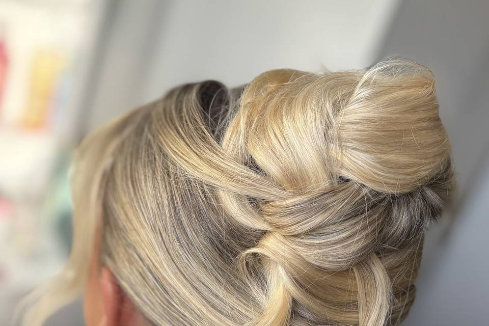 French twist into updo