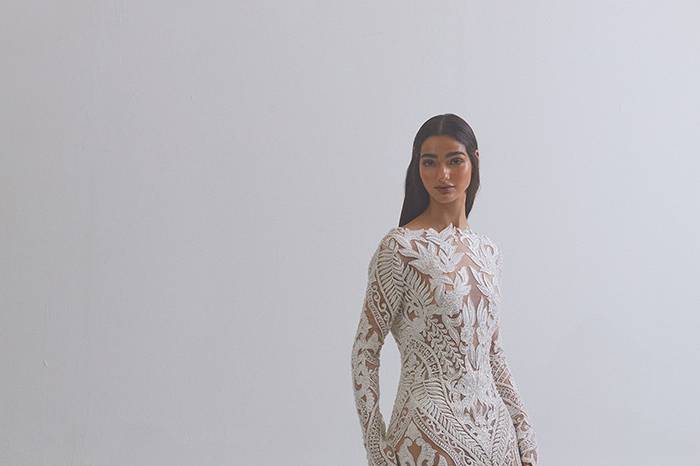Bead Embroidered Lace Dress